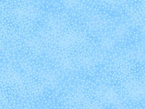 Abstract blue background with scattered white dots resembling bokeh or bubbles.