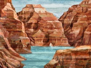 Canyon Panel Blue Multi
